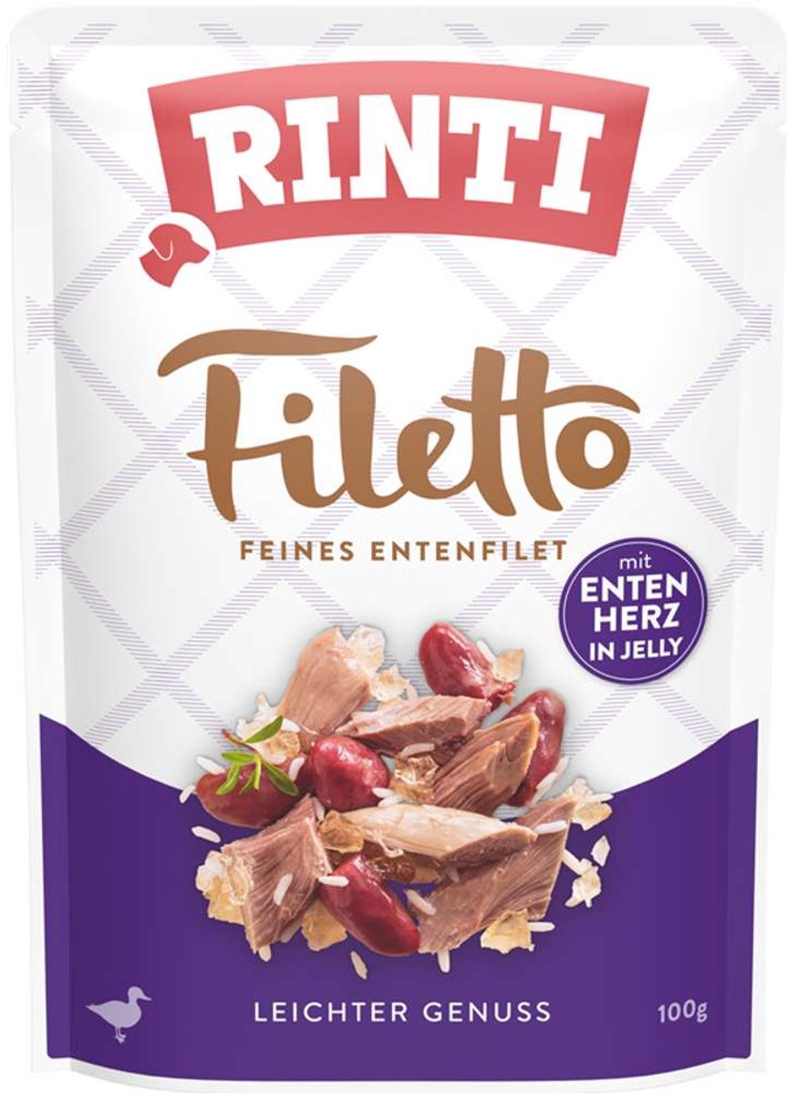 Rinti - filetto pouch jelly 24x100g - eend eendenhart in gelei