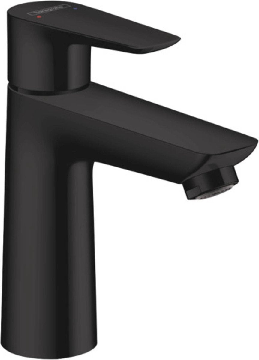 Hansgrohe talis e - miscelatore per lavabo - funzionamento monocomando - cool start a risparmio energetico - con piletta - dimensione 110 mm - nero opaco