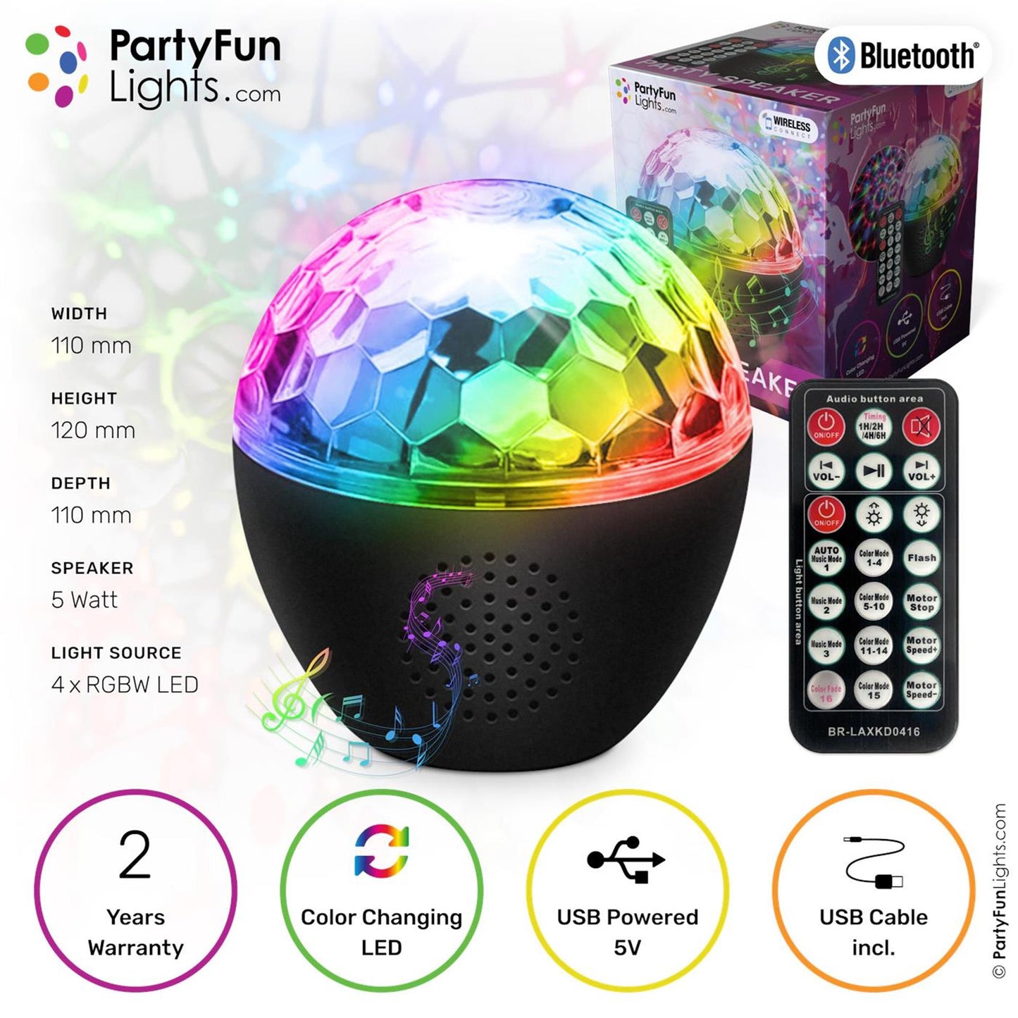 Partyfun enciende la fiesta del altavoz del bluetooth