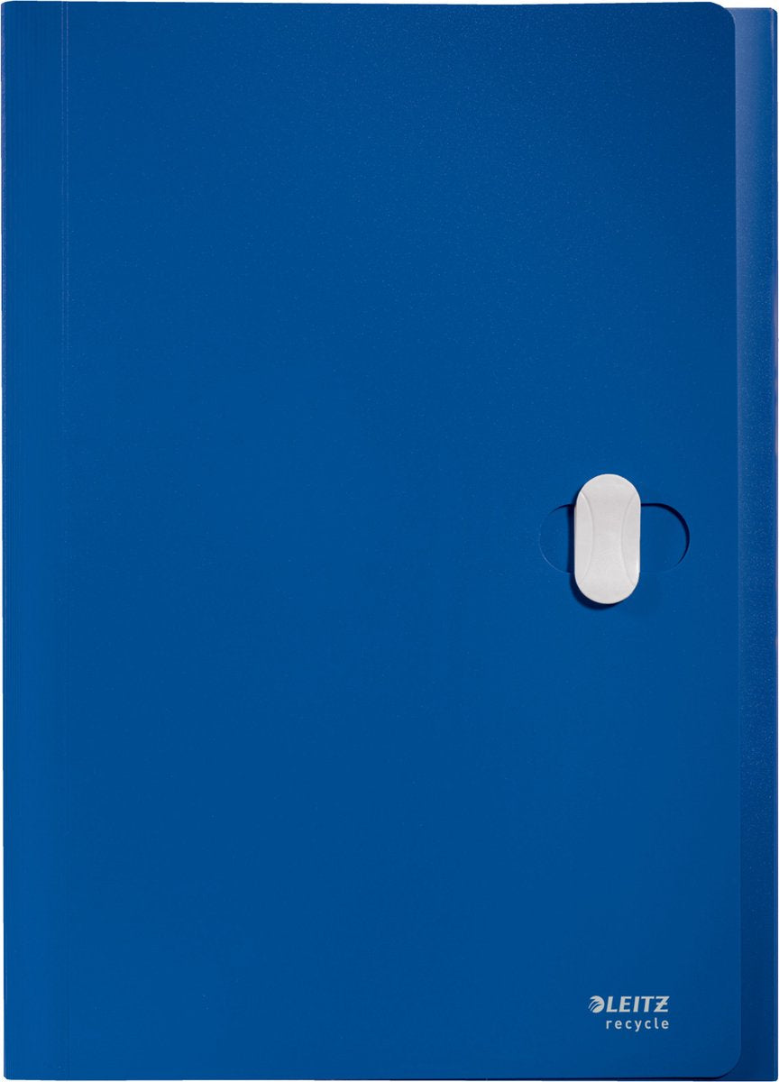 Cartella Leitz Recycle Project A4 - con 5 scomparti - 80% plastica riciclata post-consumo - blu