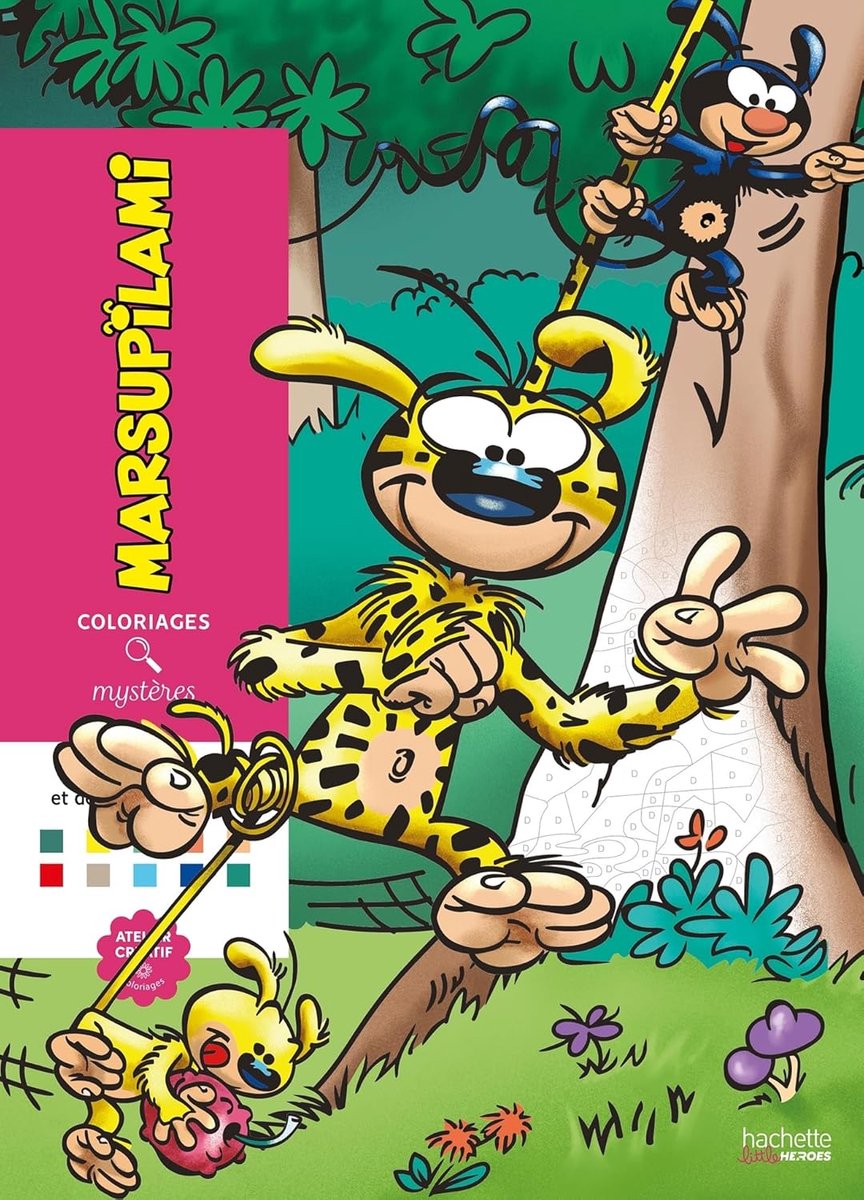 Hachette Heroes atelier créatif autres licenses coloriages mystères coloriages mysteres - marsupilami