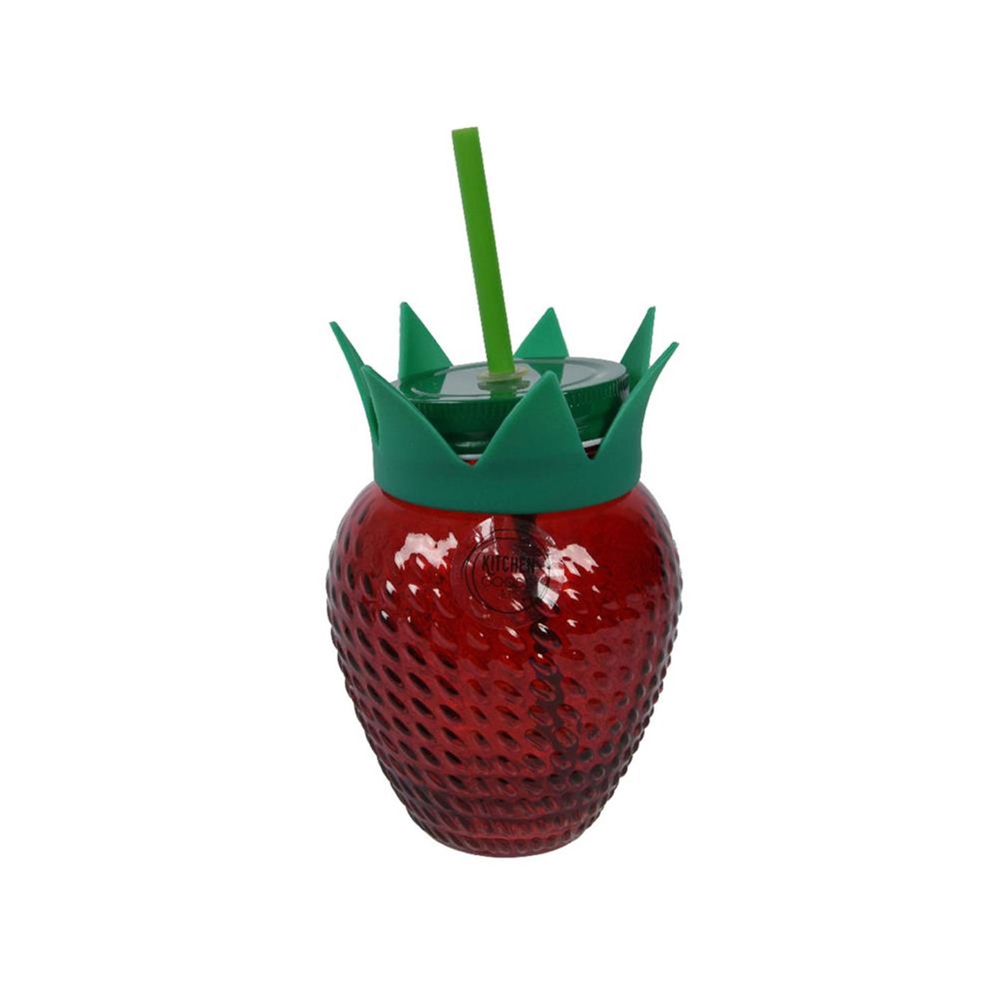 Bicchiere Decoris fragola con vetro cannuccia 450ml
