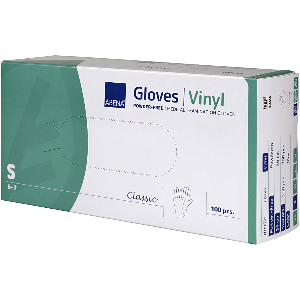 Abena Abena Guantes de vinilo en polvo Tamaño de 100 piezas pequeñas