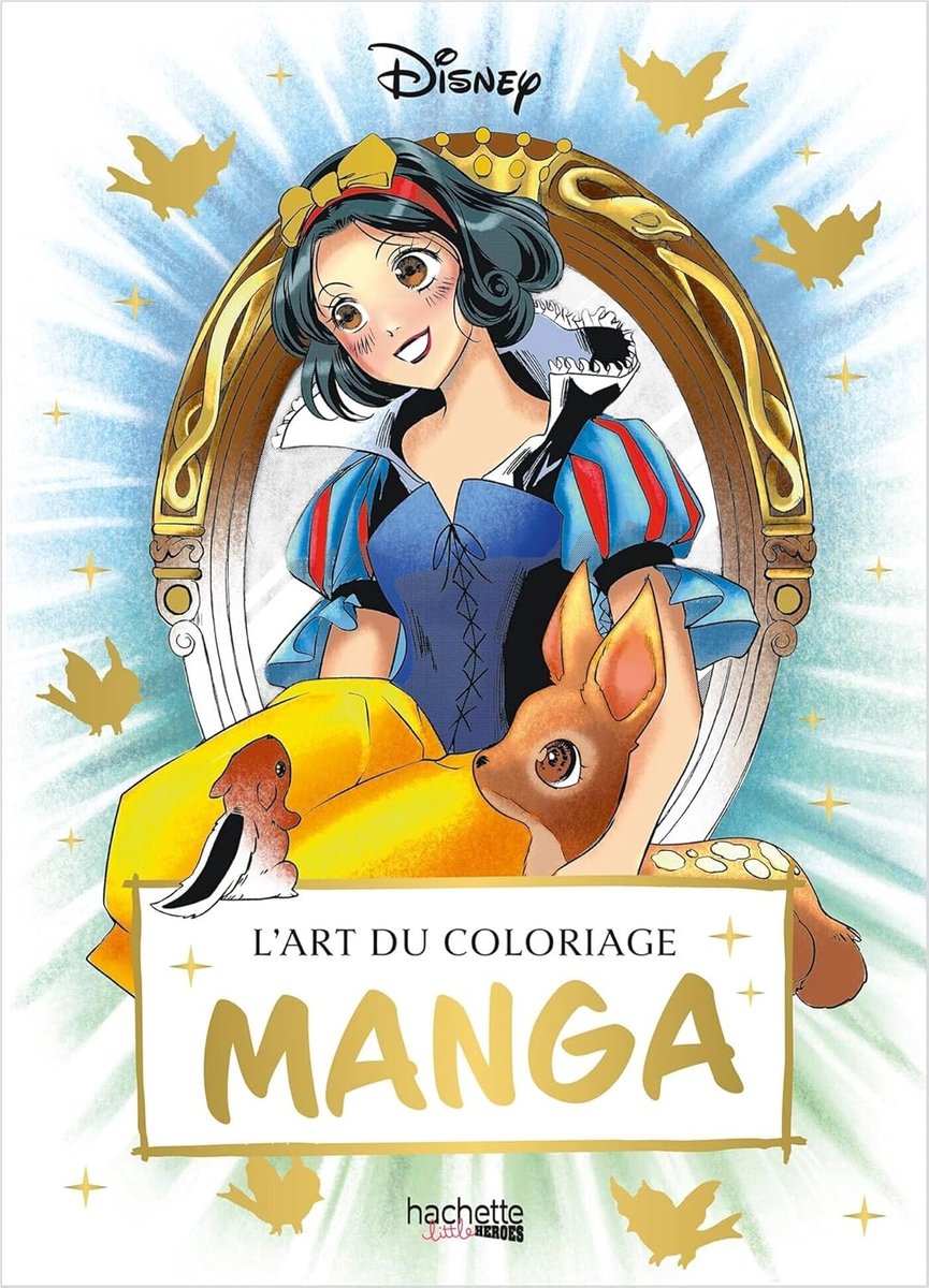 Hachette Heroes Disney L'Art Du Colorage Manga - - Libro da colorare per adulti e bambini