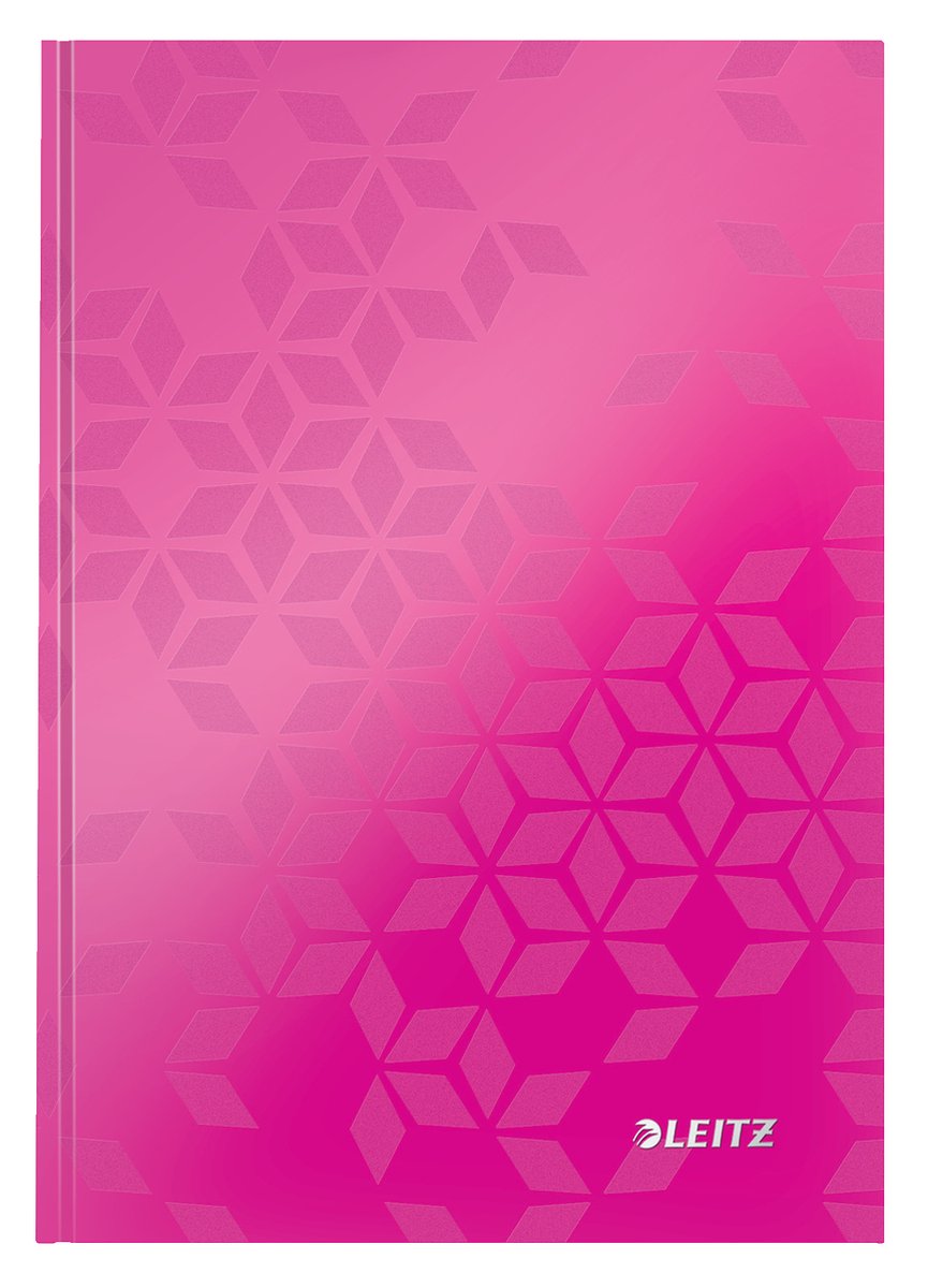 Quaderno Leitz Wow A5 con copertina rigida - a righe - certificato FSC - rosa