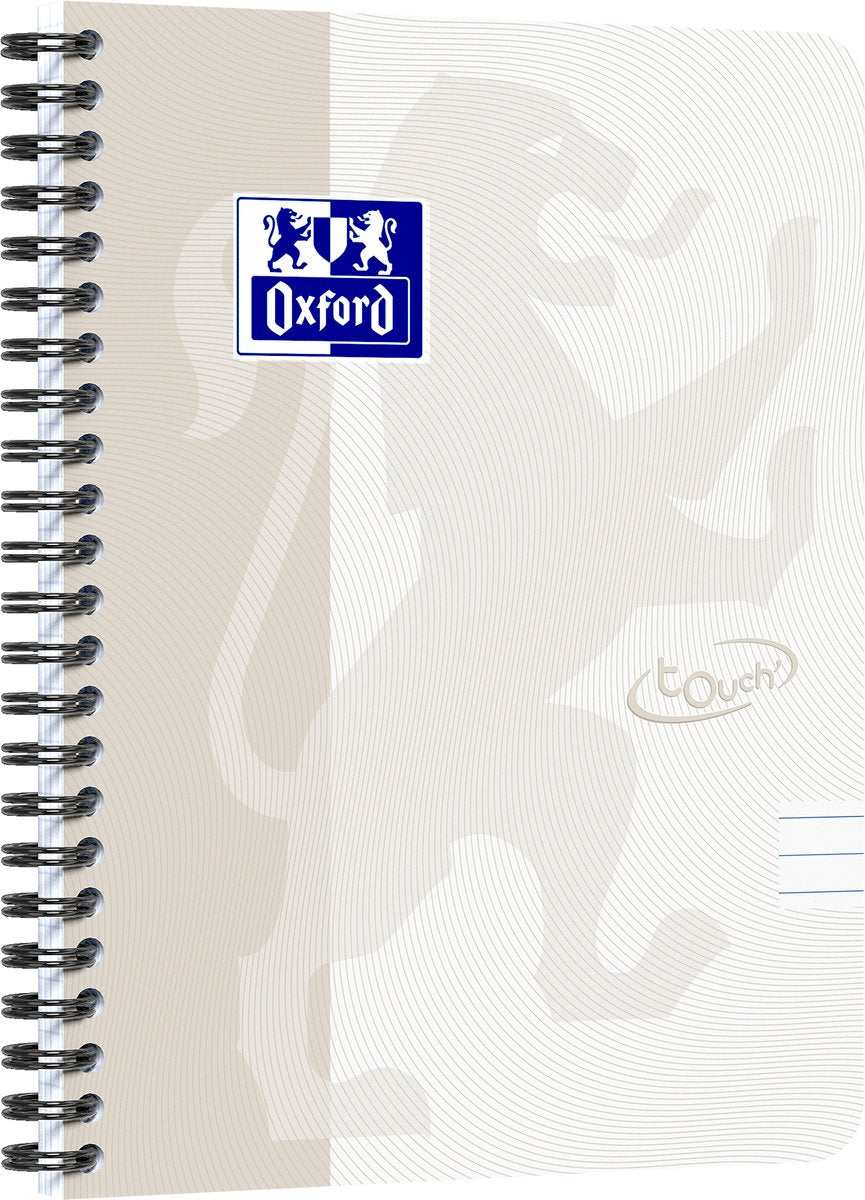 Oxford touch - blocco note - A5 - a righe - 140 pagine - 90 g - copertina morbida - grigio chiaro