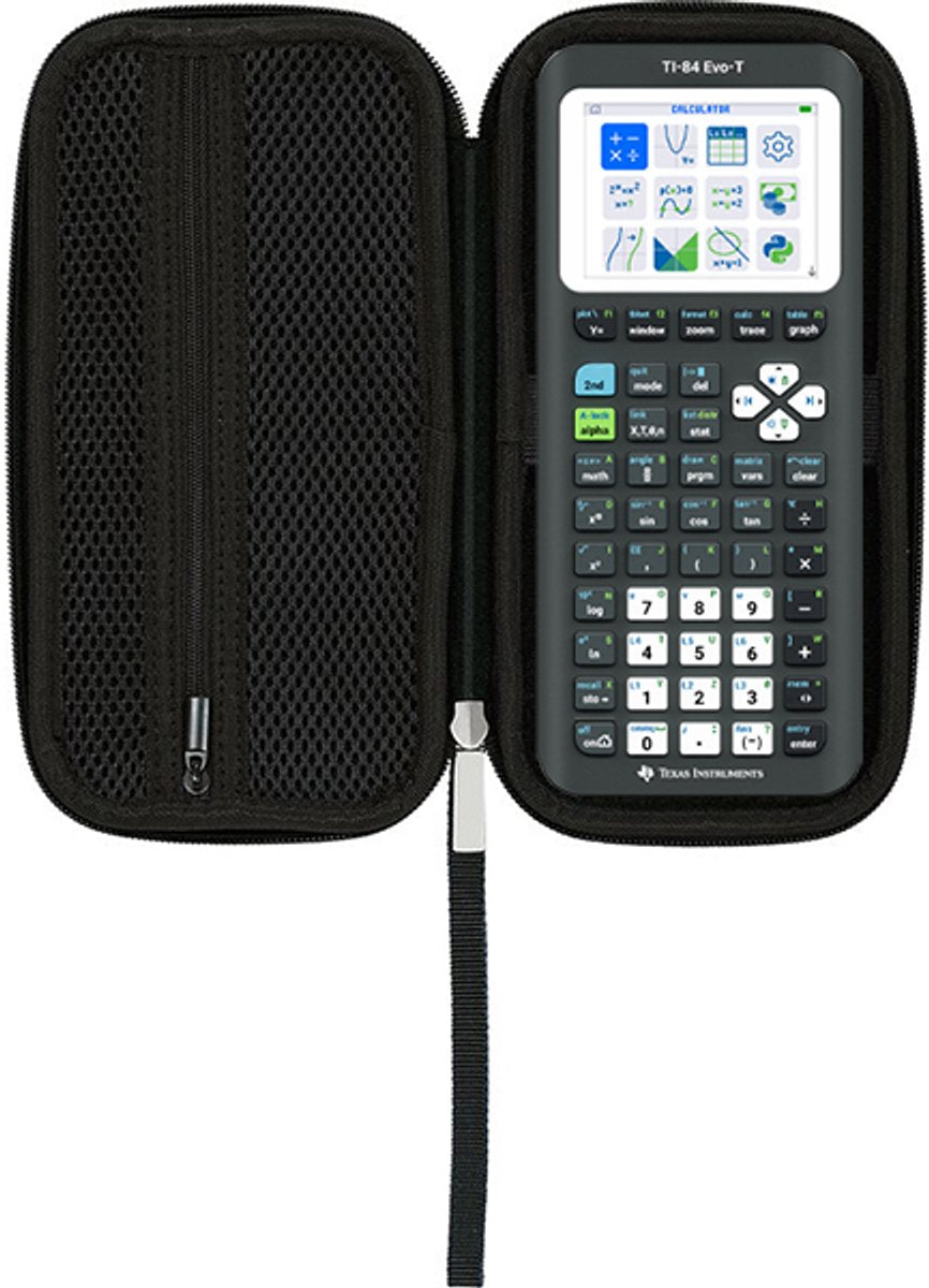 Texas Instruments - ti-84 evo-t con custodia protettiva - calcolatrice grafica - supporto per esami