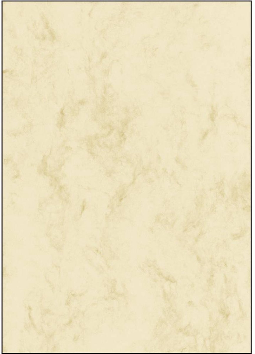 Sigel designpapier a4 - marmer beige - 200 grams - 25 vel - si-dp191