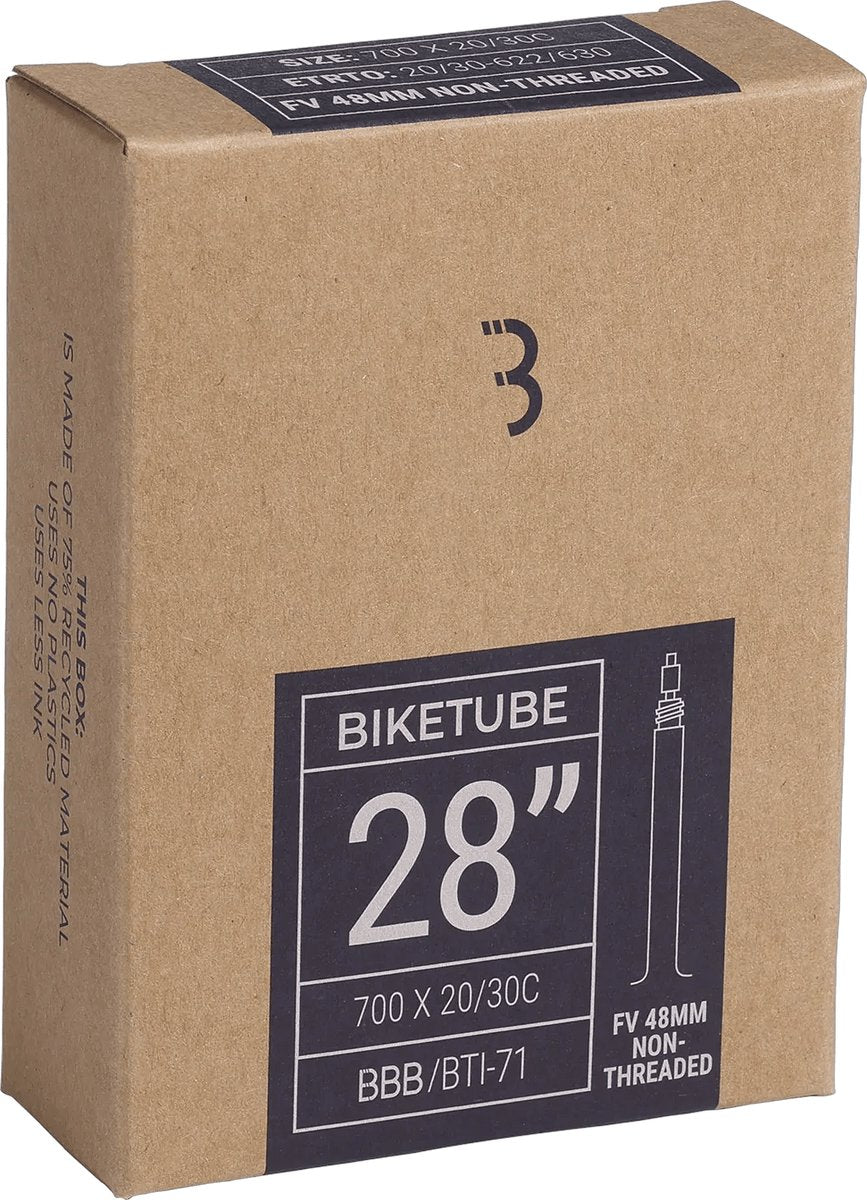 Bbb cycling inner tube racing bike gravel bike 28 inch - presta French valve 33 mm - suitable for tire size: 20 28-622 630 - bicycle tire biketube - bti-71