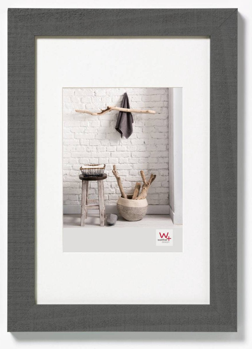 Walther home ho520d - marco de madera - tamaño de foto 15x20 cm - gris