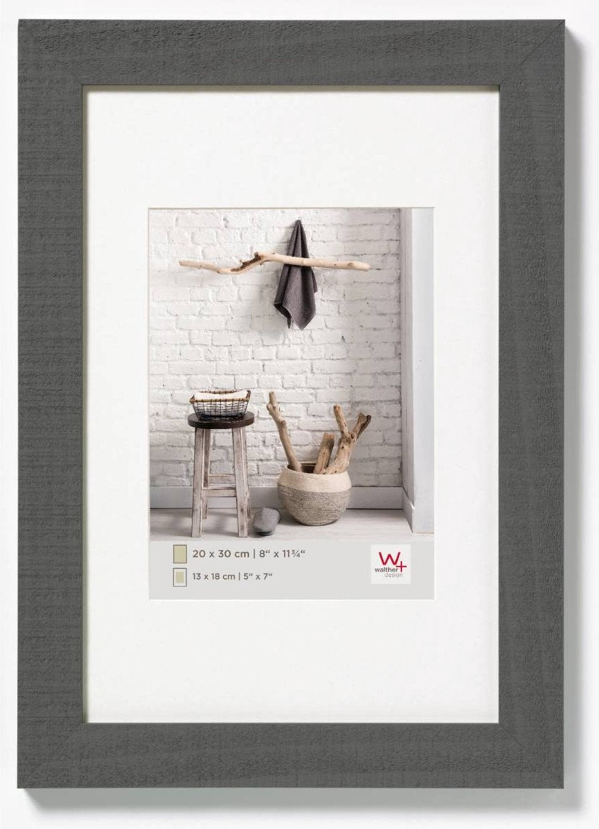 Walther home - marco de madera - tamaño foto 20x30 cm - gris