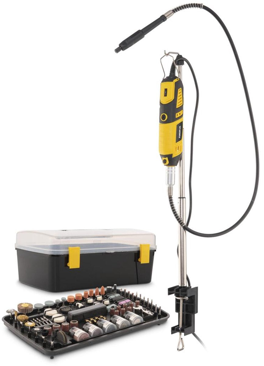 Powerplus - amarillo - powx1326 - cepillado - multiherramienta giratoria - 160w - 226 acc.