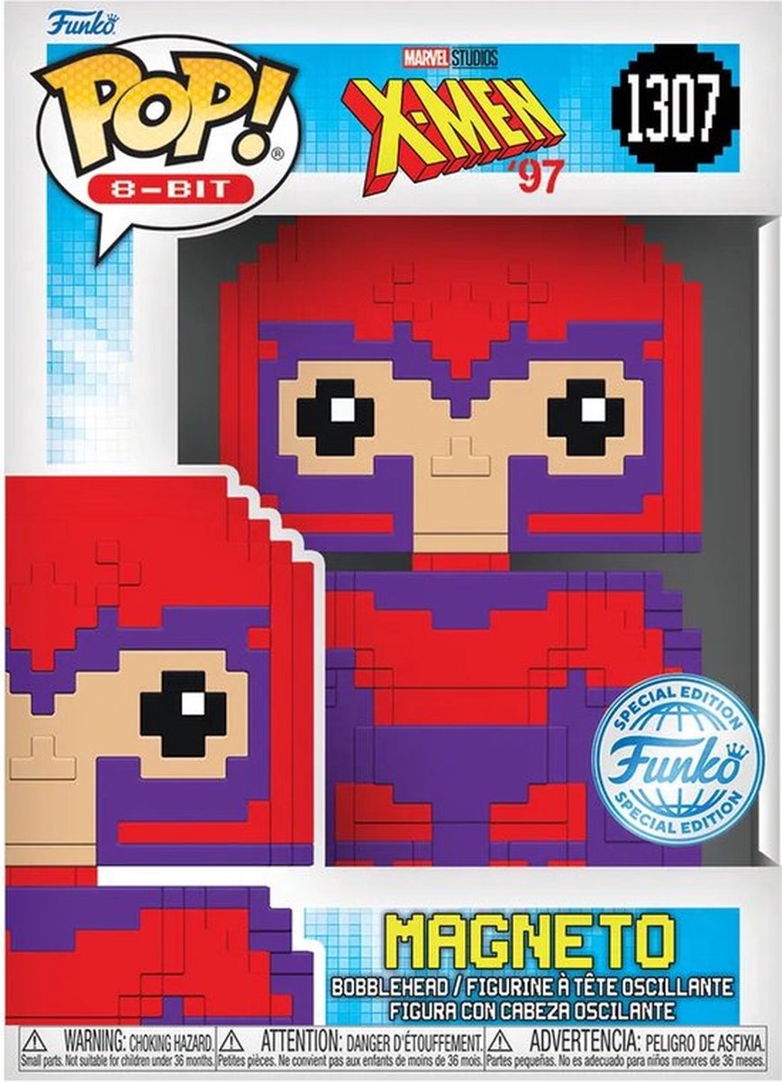 Funko pop! - x-men '97 - 8-bit - magneto #1307 - special edition - verzamelfiguur