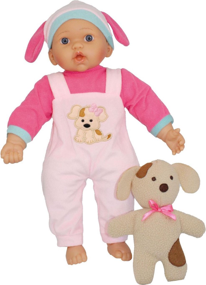 Muñeco Dimian con osito de peluche - 41 cm.