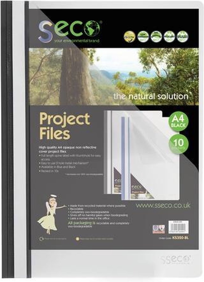 Adesivo rapido Seco a4 - 10 pezzi - 180 micron - nero - ecologico - se-ks320-bk