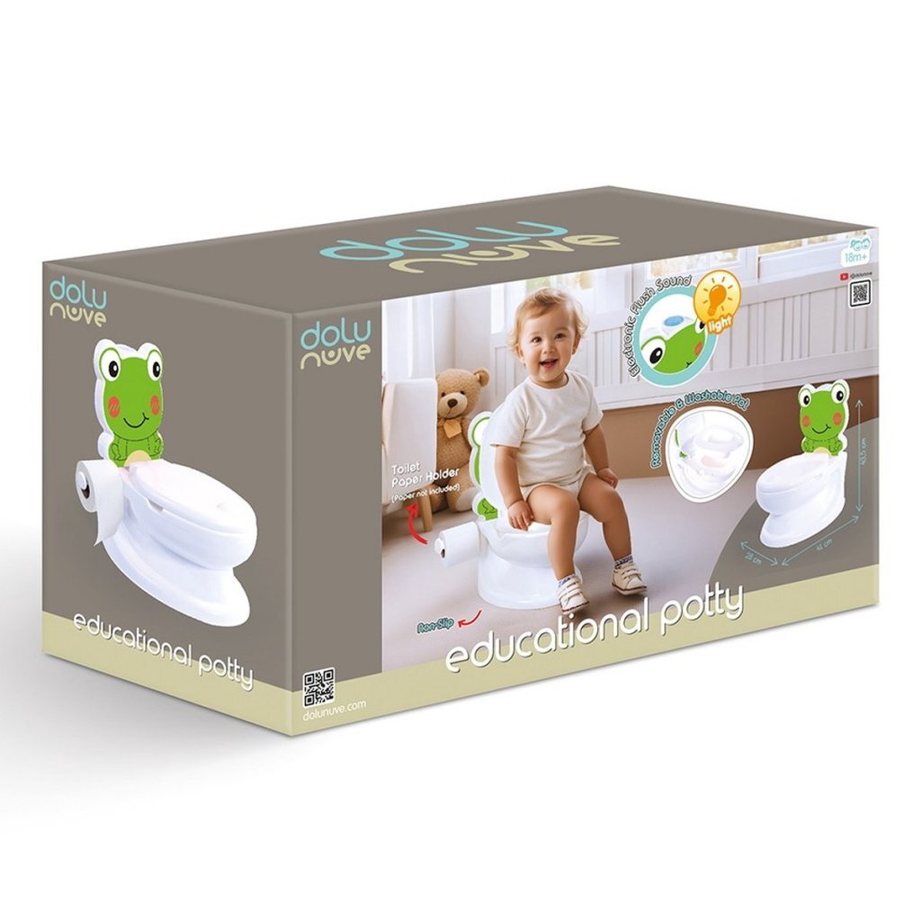 Dolu Educational Jar of Frog + Sound White Green