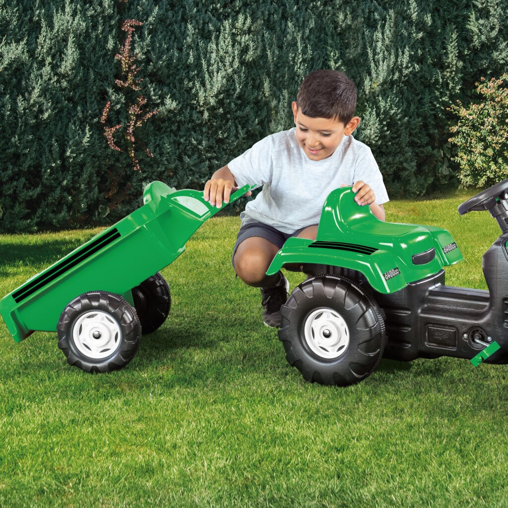 Dolu Dolu Pedal Tractor Excavator + Trailer Green