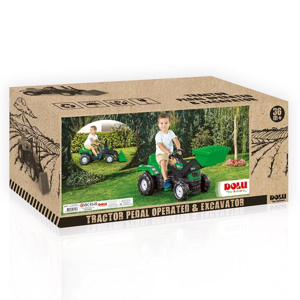 Dolu Ranchero Staircase Tractor con caricatore anteriore corno verde nero