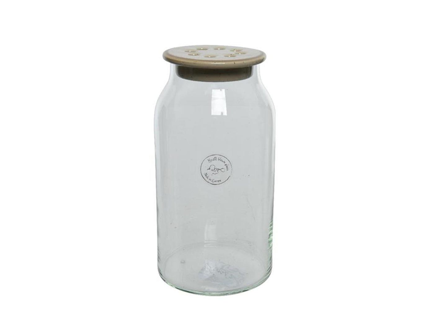 Vaso Decoris in vetro ø11-h20cm con coperchio