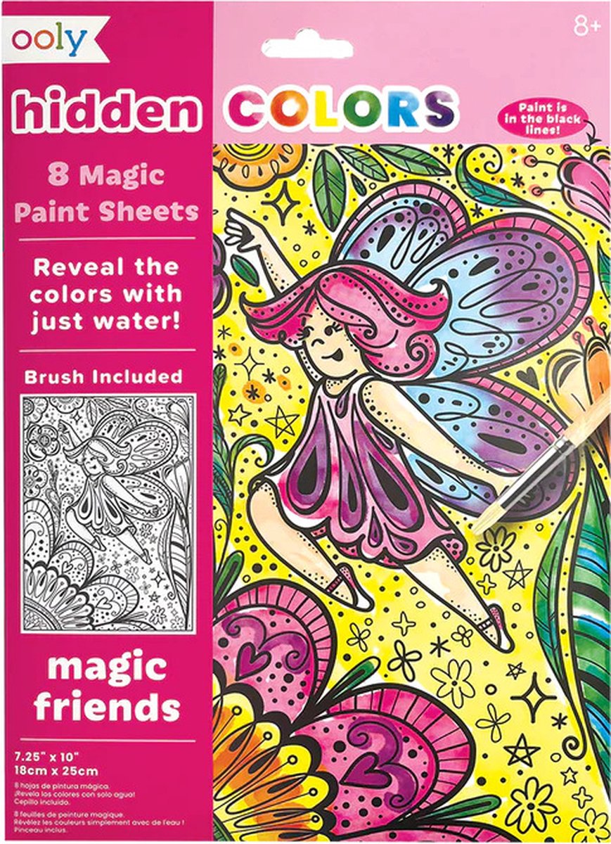 Ooly - hidden colors - magic paint sheets - magic friends - kleuren met water
