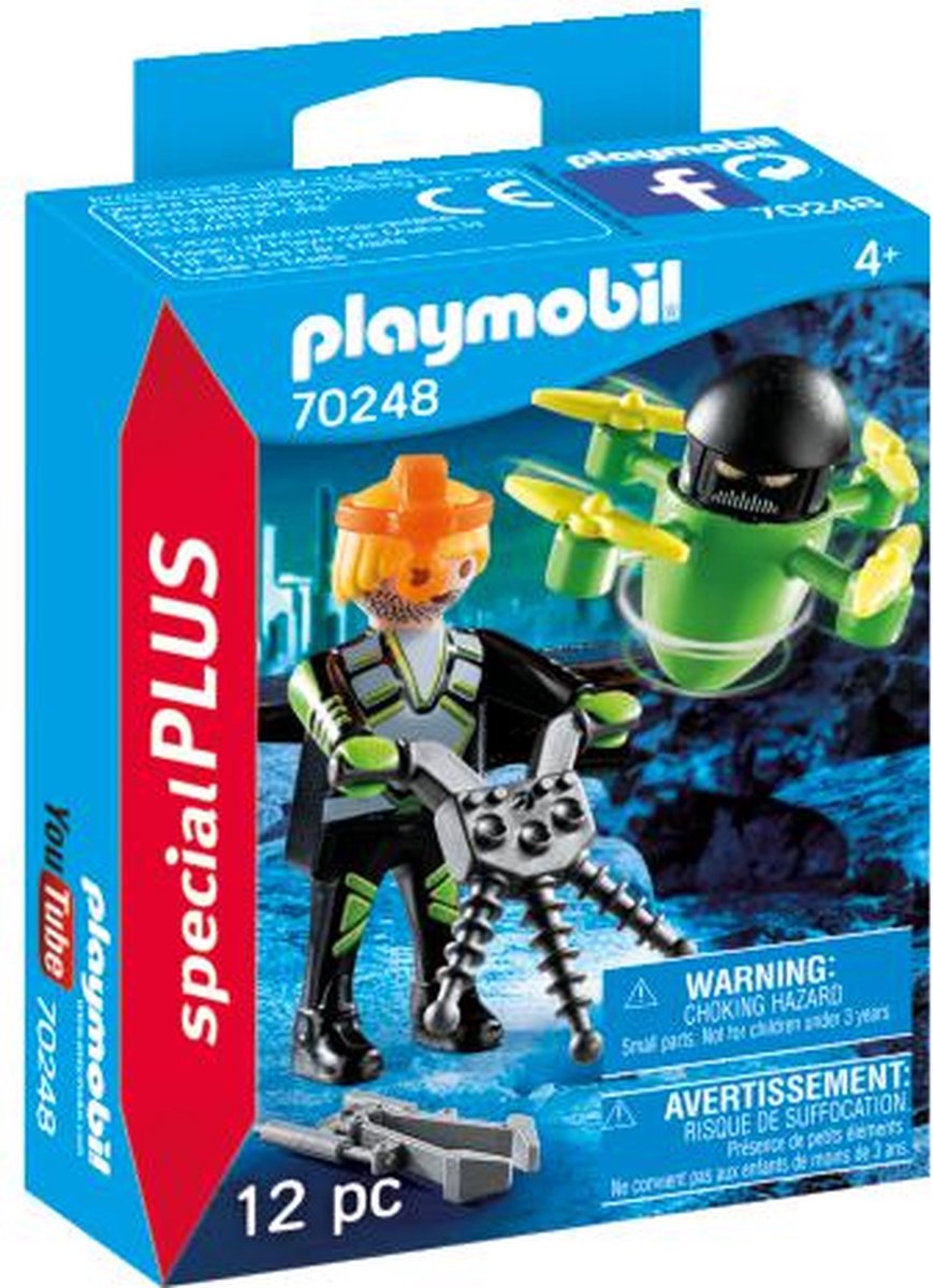 Playmobil agente especial plus con dron - 70248