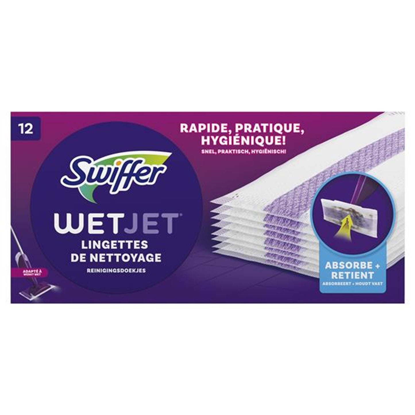 Salviette detergenti Swiffer wetjet 12 pezzi