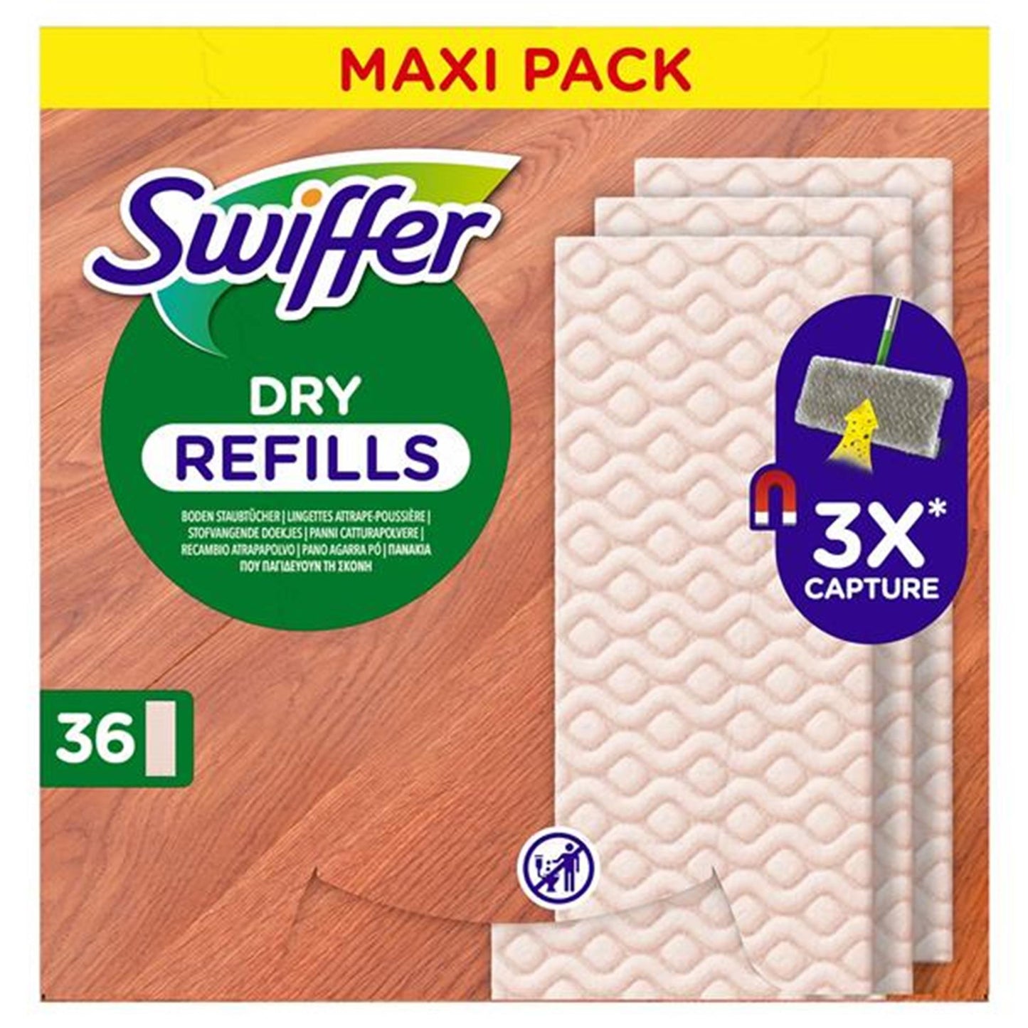 Swiffer paños secos para suelos de madera 36 piezas