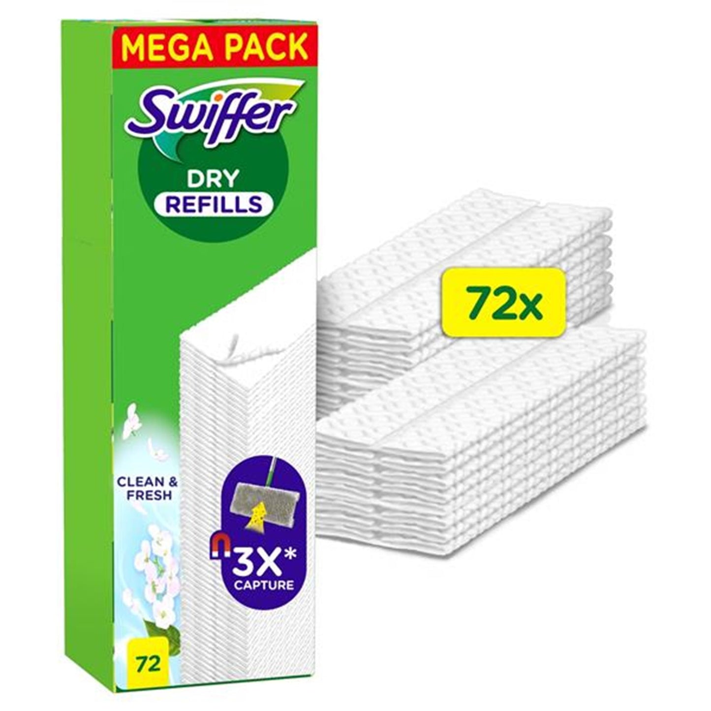 Salviette per pavimenti Swiffer Dry Fresh 72 pezzi