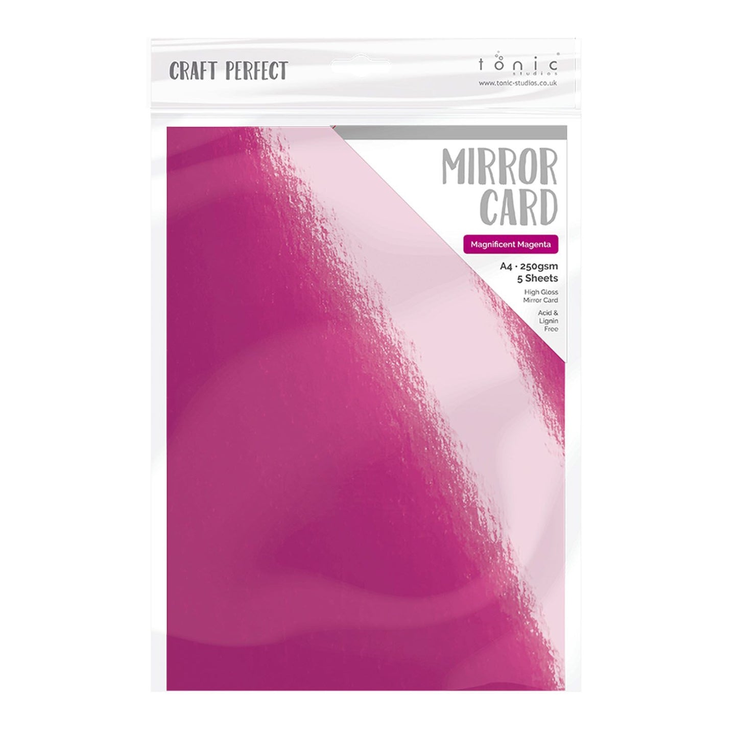 Craft perfect de tonic studios craft perfect • tarjeta espejo magnifica magenta
