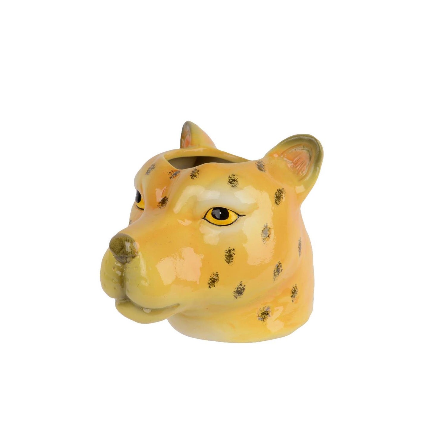 Macetero Decoris leopardo porcelana 10x13x10,8cm
