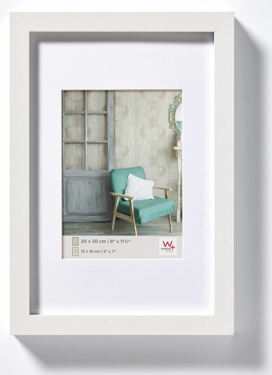 Walther stockholm - mdf houten lijst - fotoformaat 30x45 cm - wit