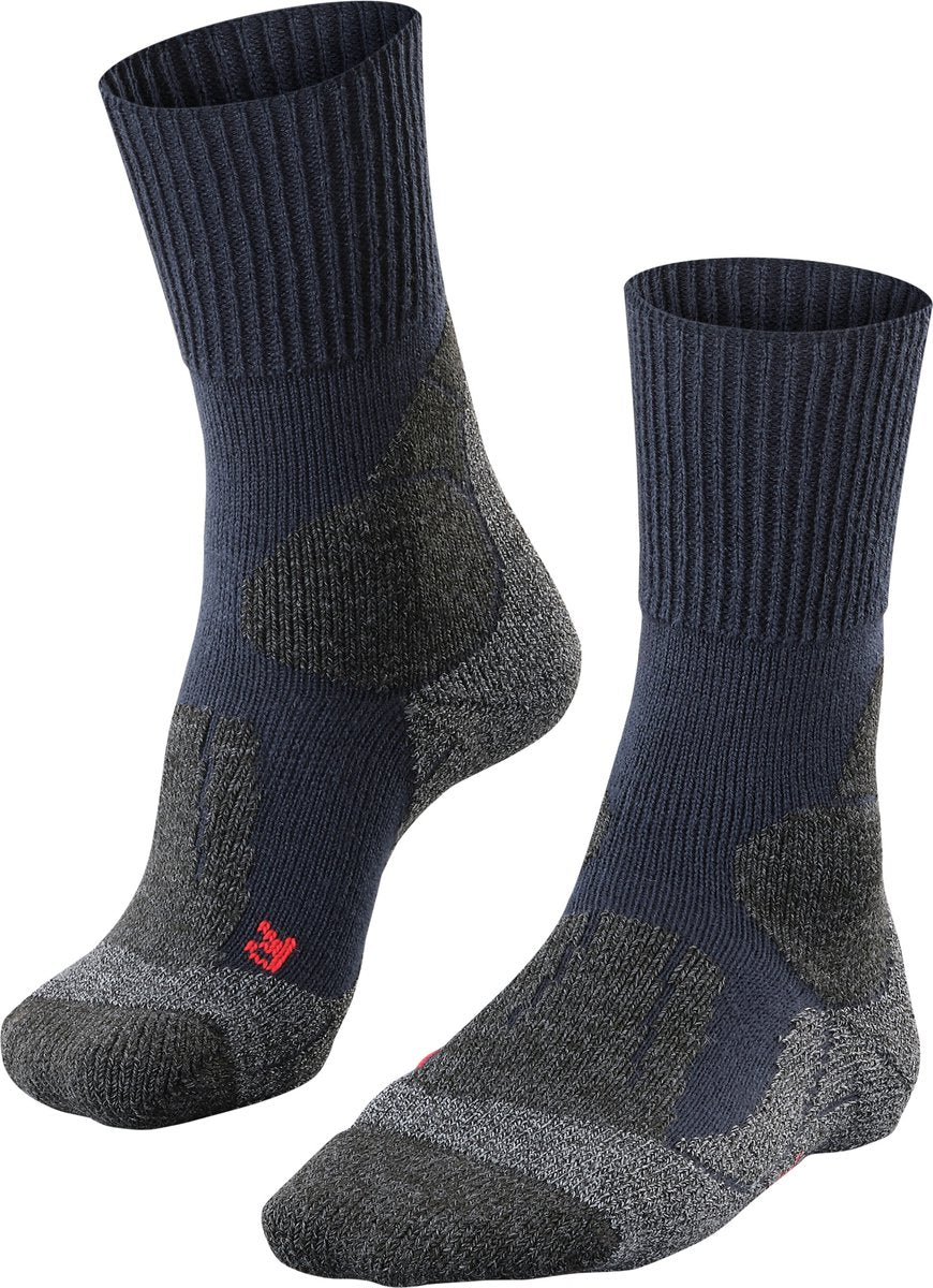 Falke tk1 anti-blaar dik wol functioneel materiaal wandelsokken dames blauw - maat 39-40