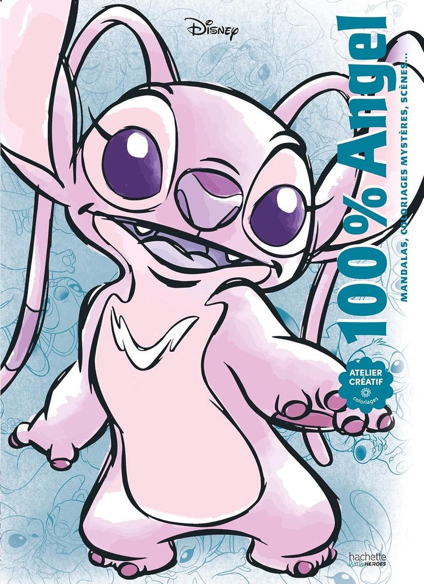 Hachette eroi disney - 100% angelo - hachette - libro da colorare per adulti