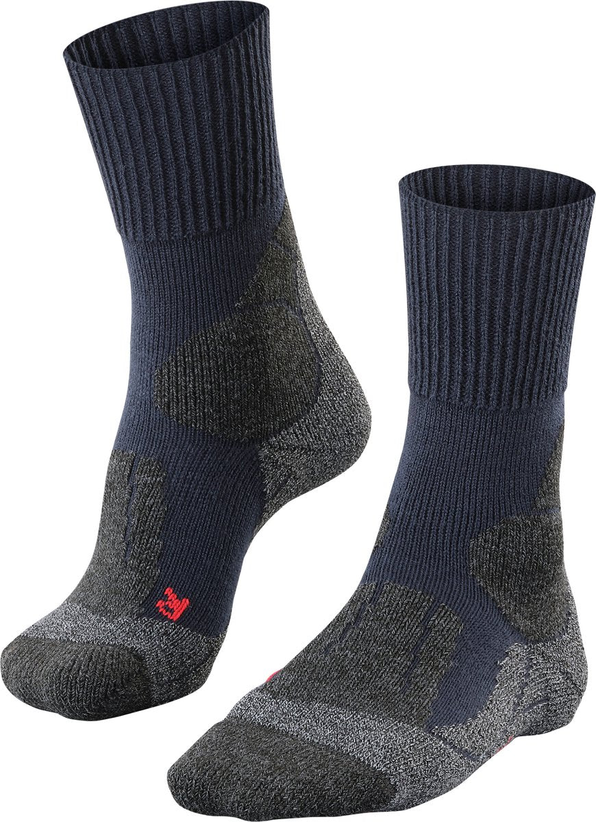 Falke tk1 anti-blaar dik wol functioneel materiaal wandelsokken heren blauw - maat 39-41