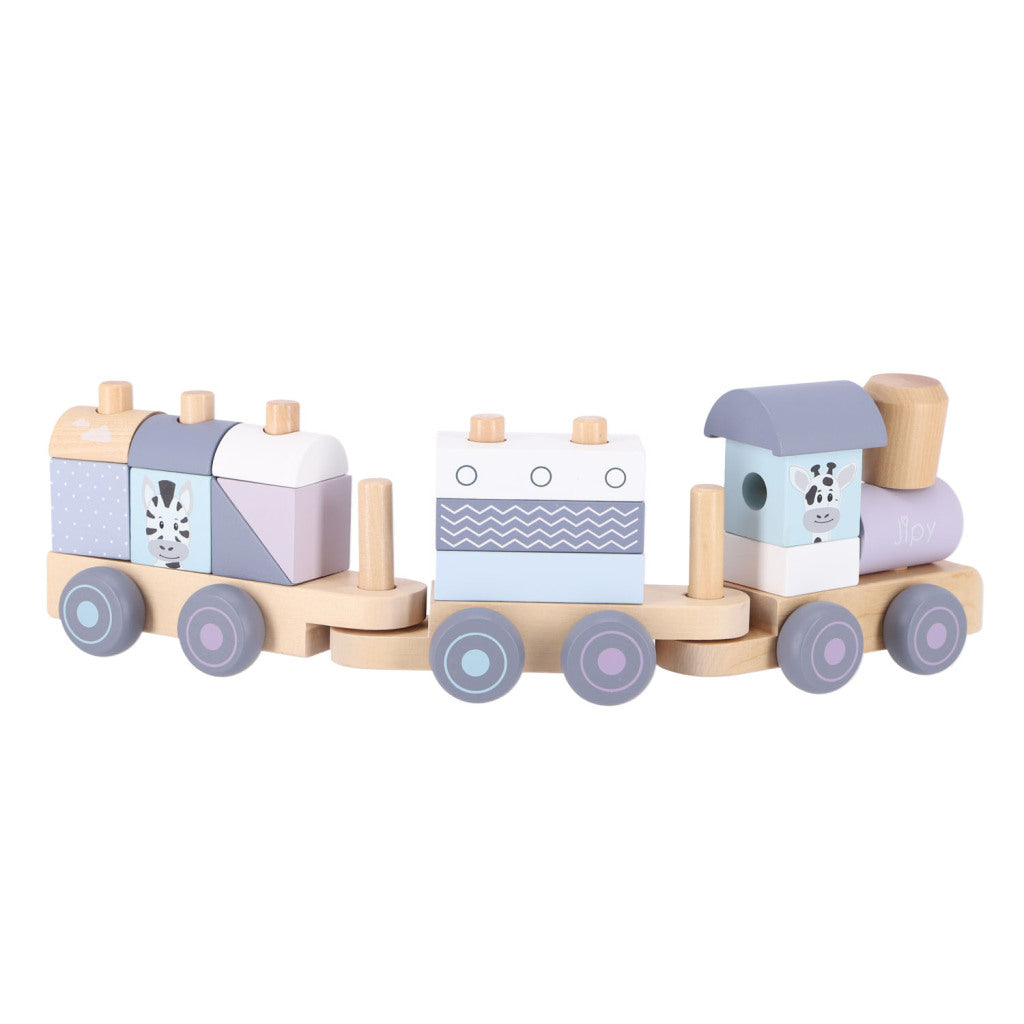 Jipy Jipy treno in legno viola blu
