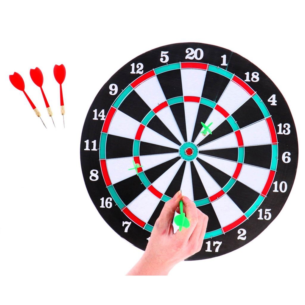 Dartboard dos -lados con 6 flechas 37 cm