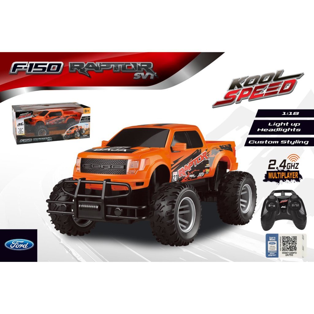 Auto radiocomandata Kool Speed Ford 1:18 2.4G F150 Raptor