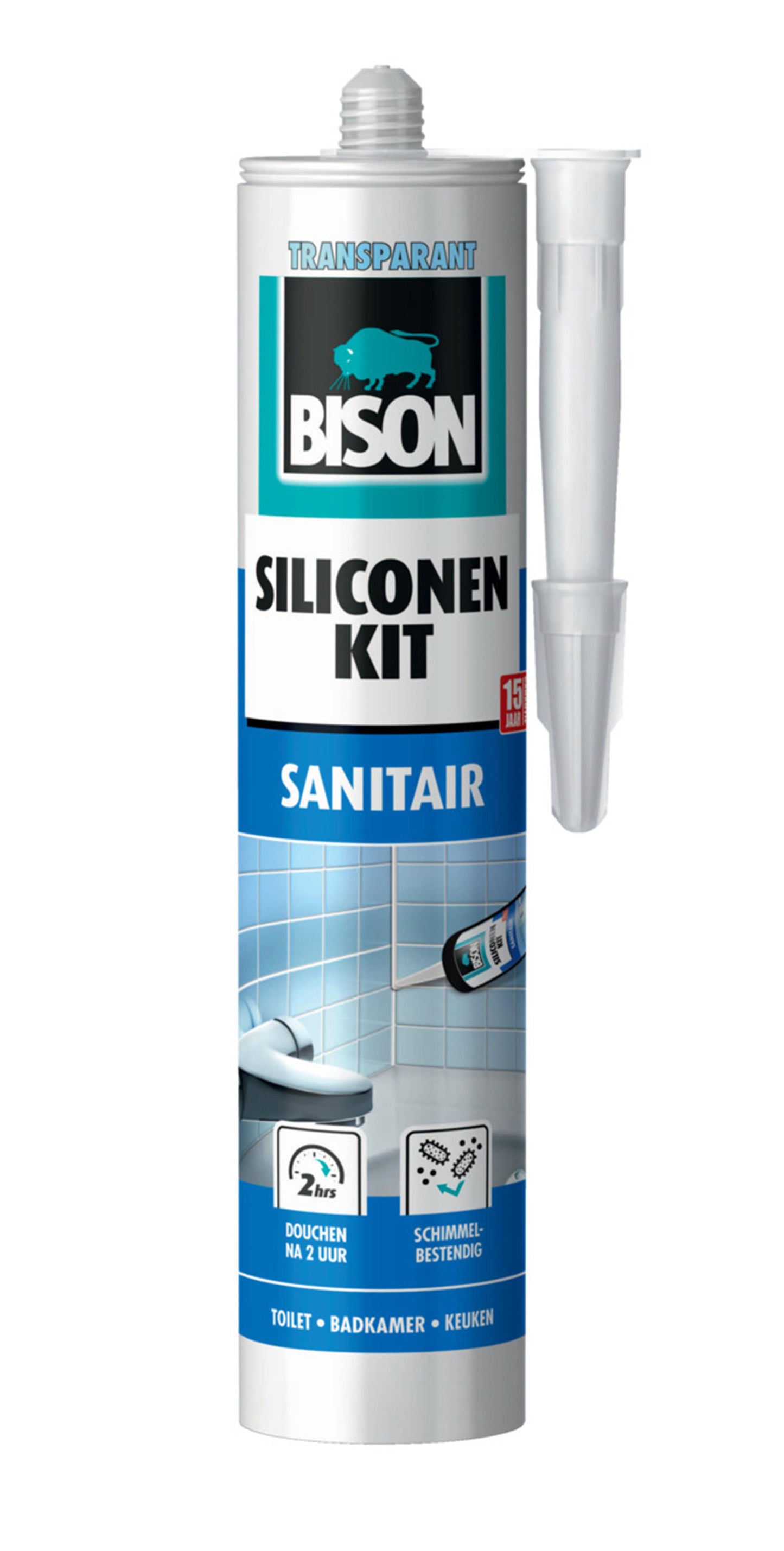 Sigillante siliconico Bison sanitario trasparente