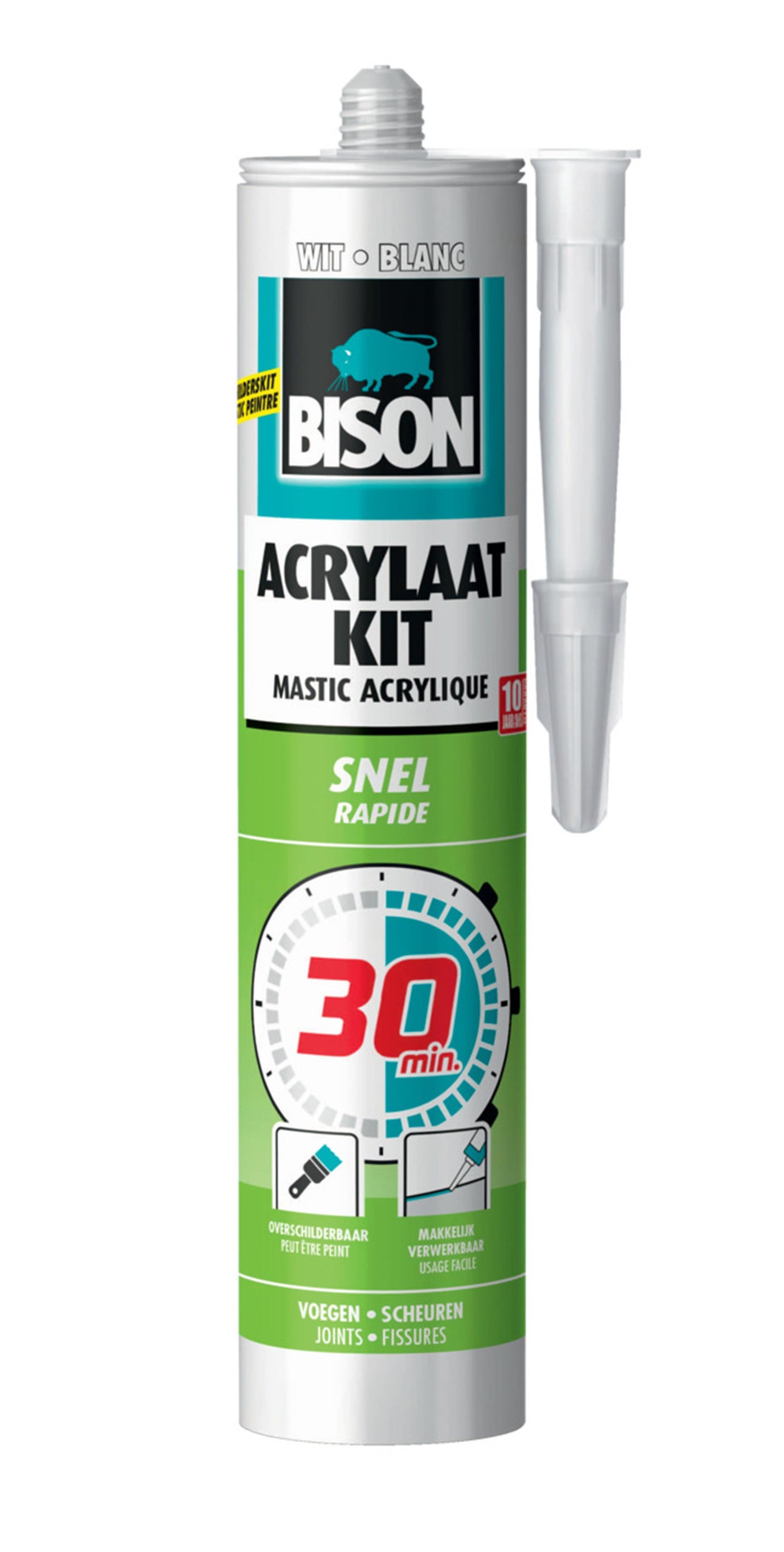 Sigillante acrilico Bison 30 minuti 310 ml bianco