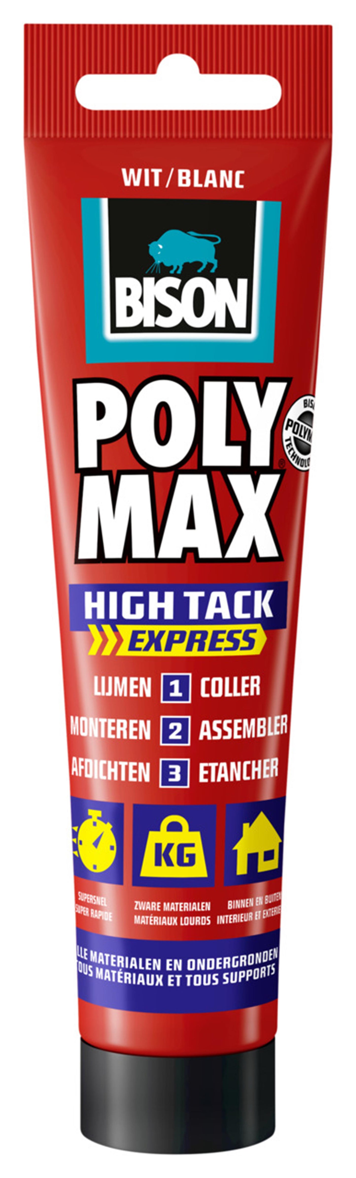 Bison poli max alta adherencia express blanco