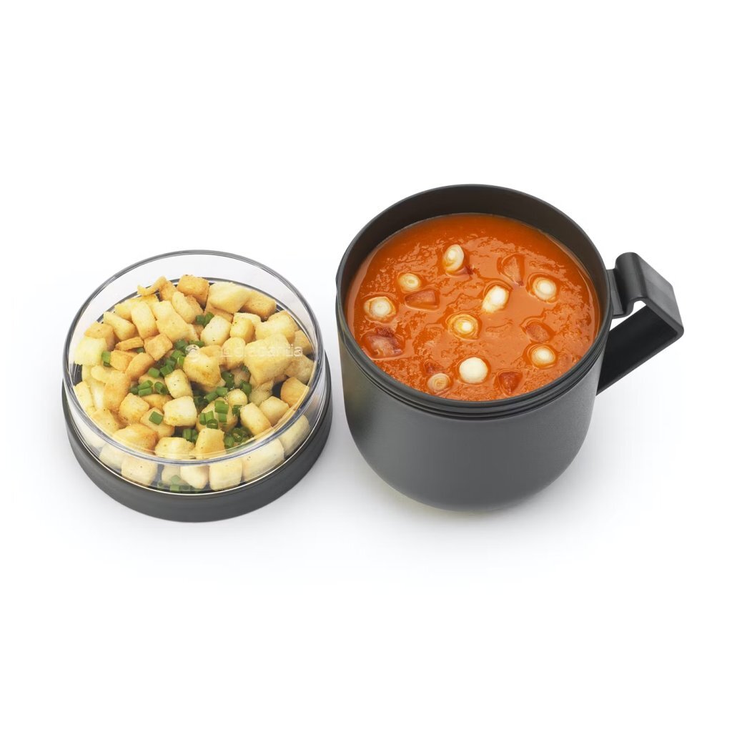 Brabantia hace que tome sopa de sopa 0.6l gris oscuro