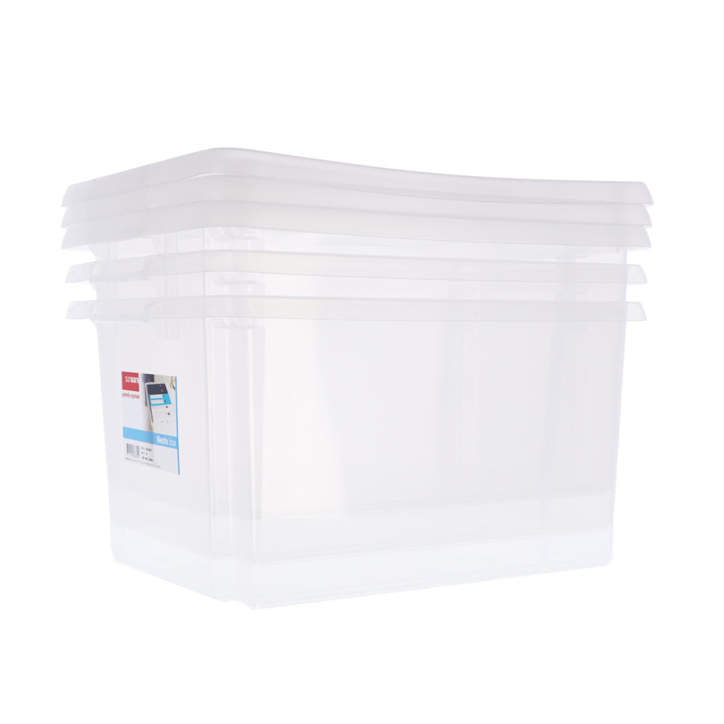 Sunware Sunware Nesta Storage Boxes 32L 3 pezzi White Transparent