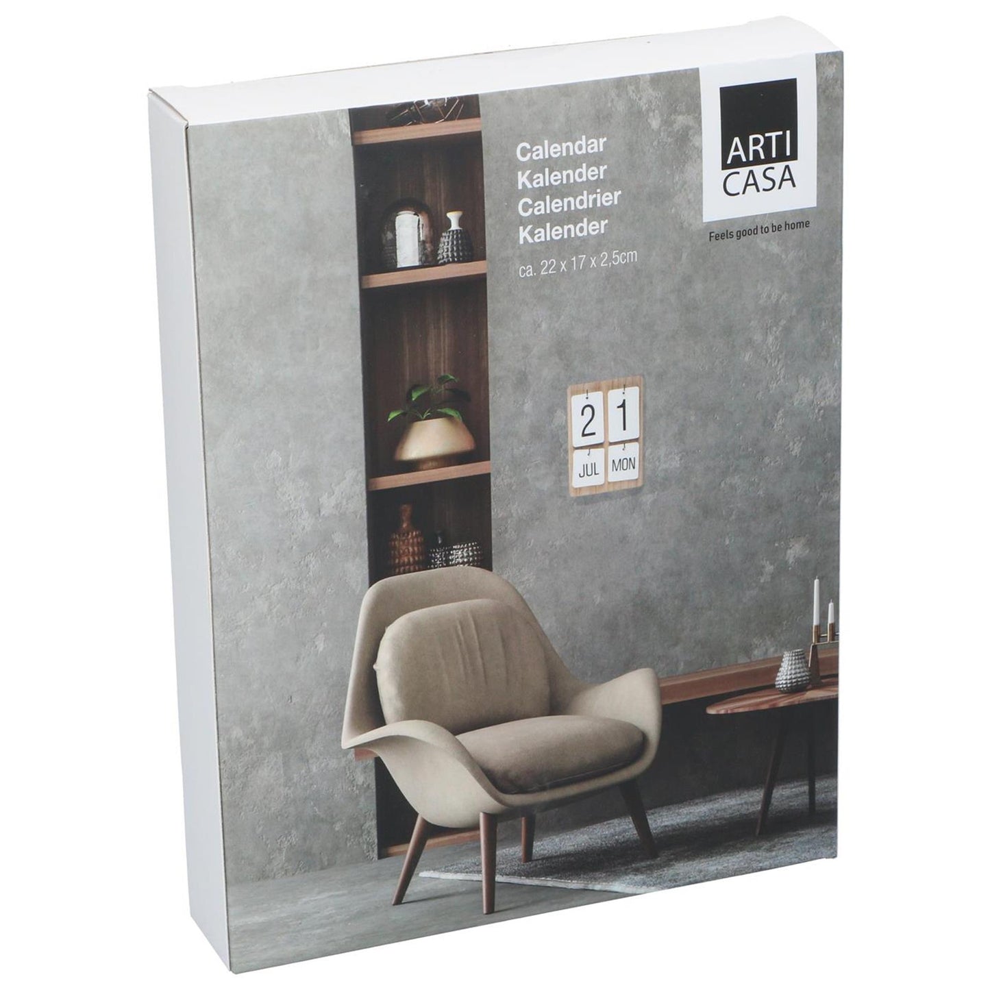 Calendario da muro in legno 22x17x2,5cm