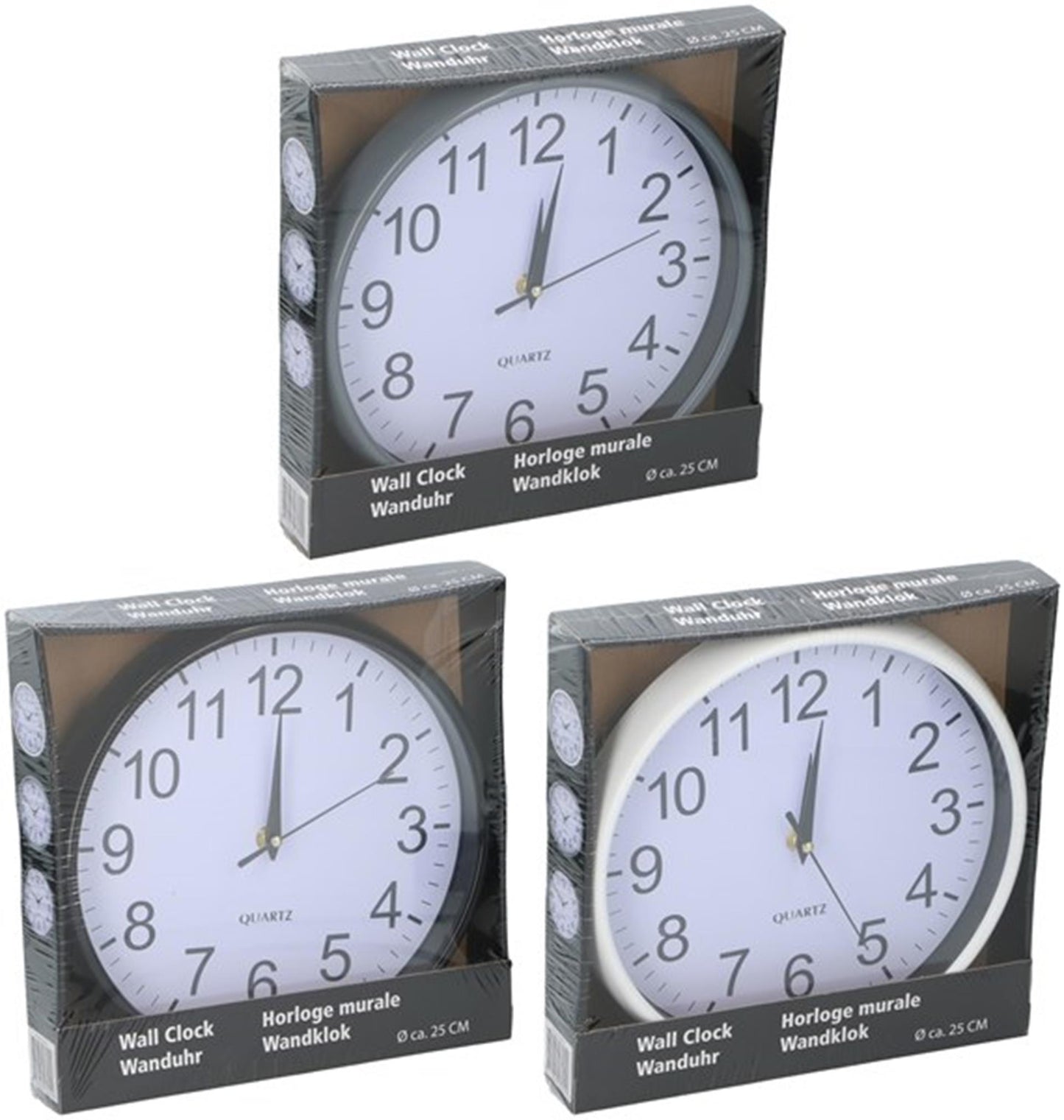 Arti casa reloj de pared ø25x3cm plástico