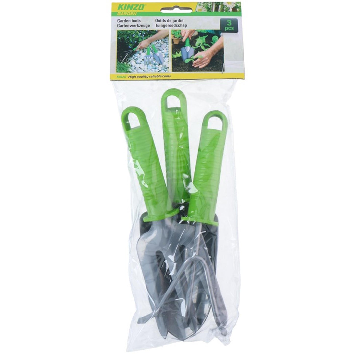 Set attrezzi da giardino Kinzo 3 pezzi in borsa