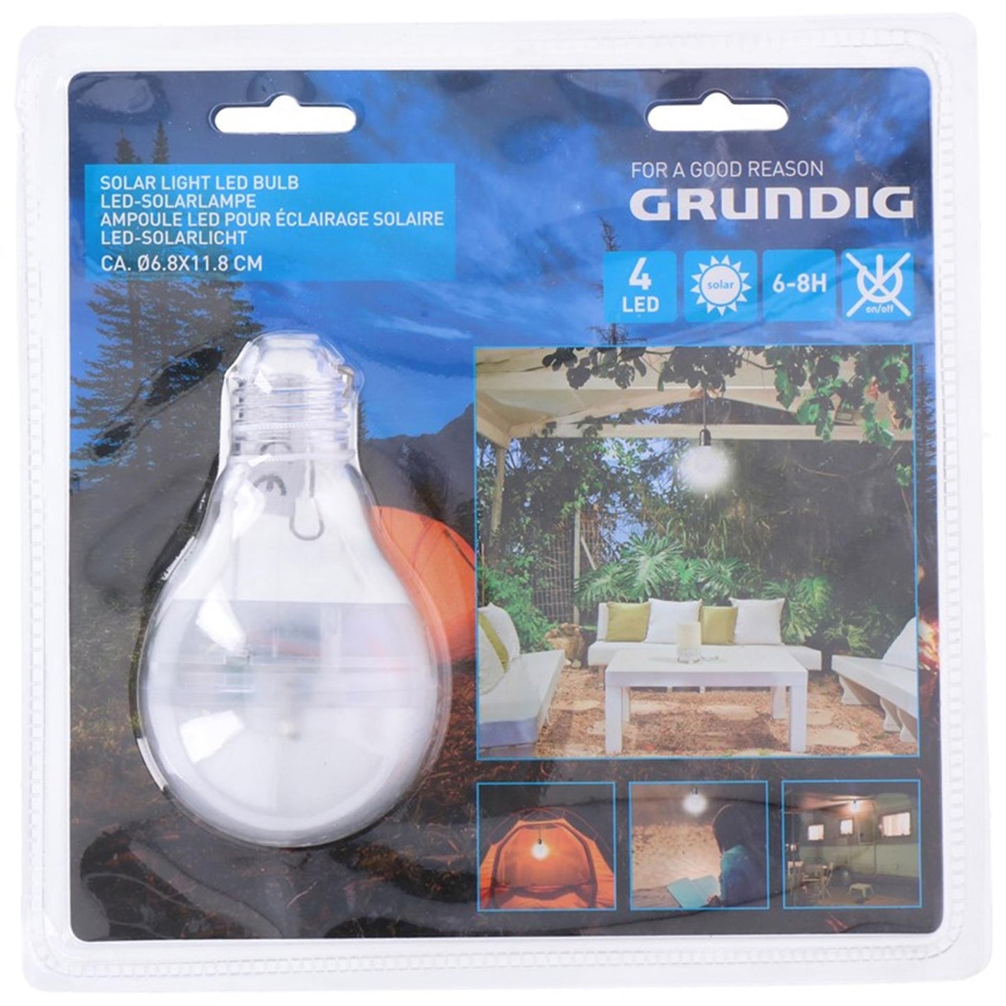 Lampada solare Grundig 4LED 7x12cm