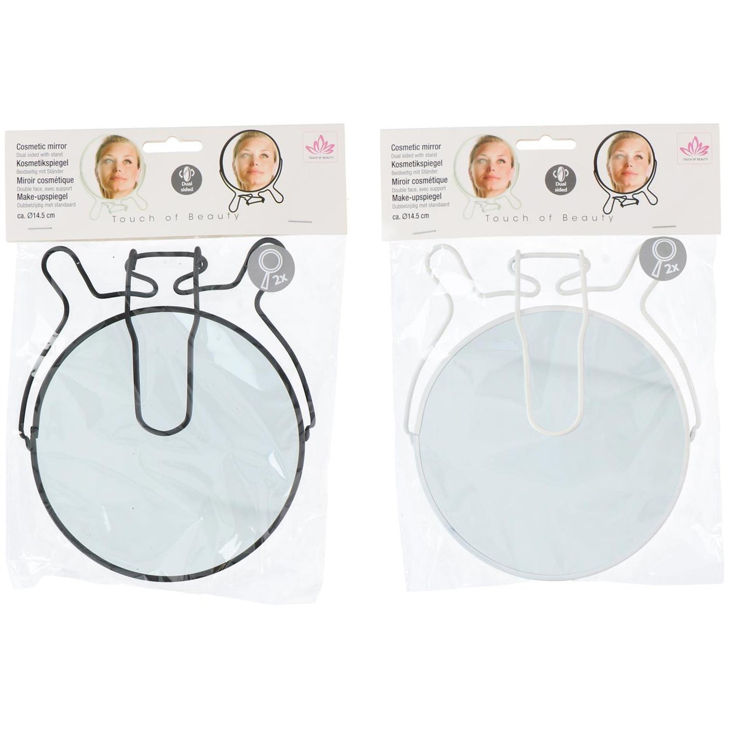 Espejo de maquillaje Touch of Beauty 15,5x1,5x18cm