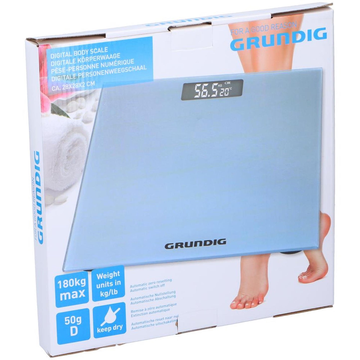 Bilancia pesapersone Grundig in vetro grigio