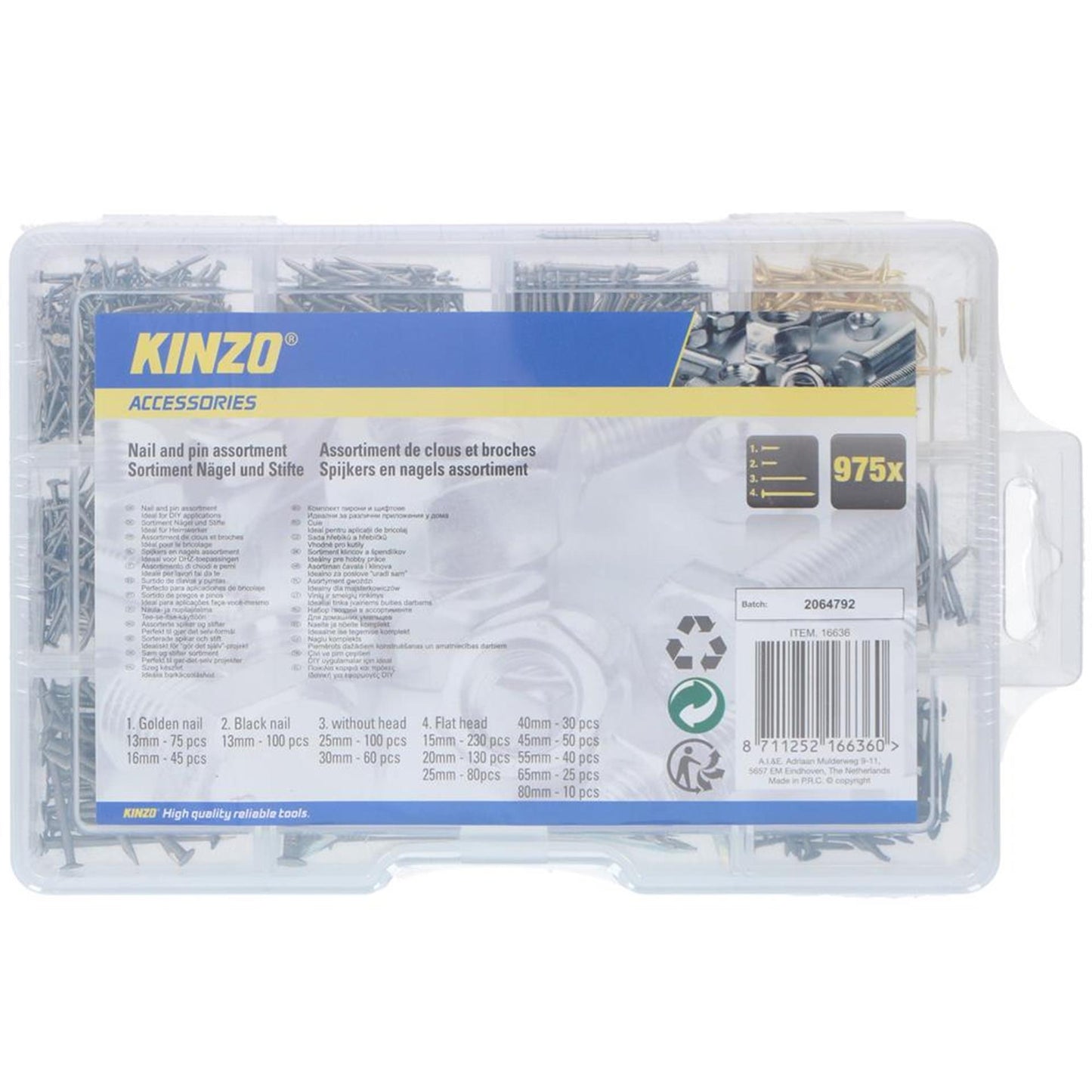 Set unghie Kinzo da 975 pezzi in scatola
