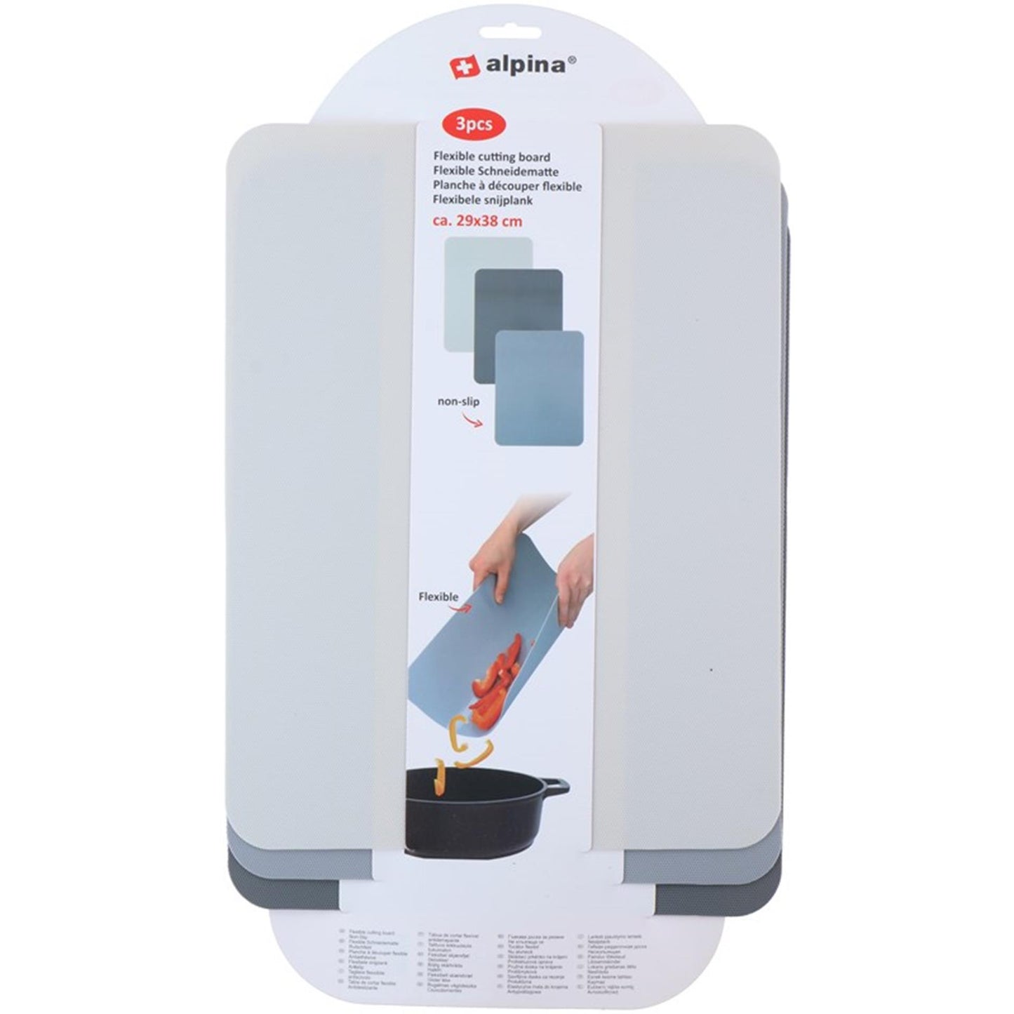 Juego de tablas de cortar Alpina 3 piezas 29x38x0,18cm